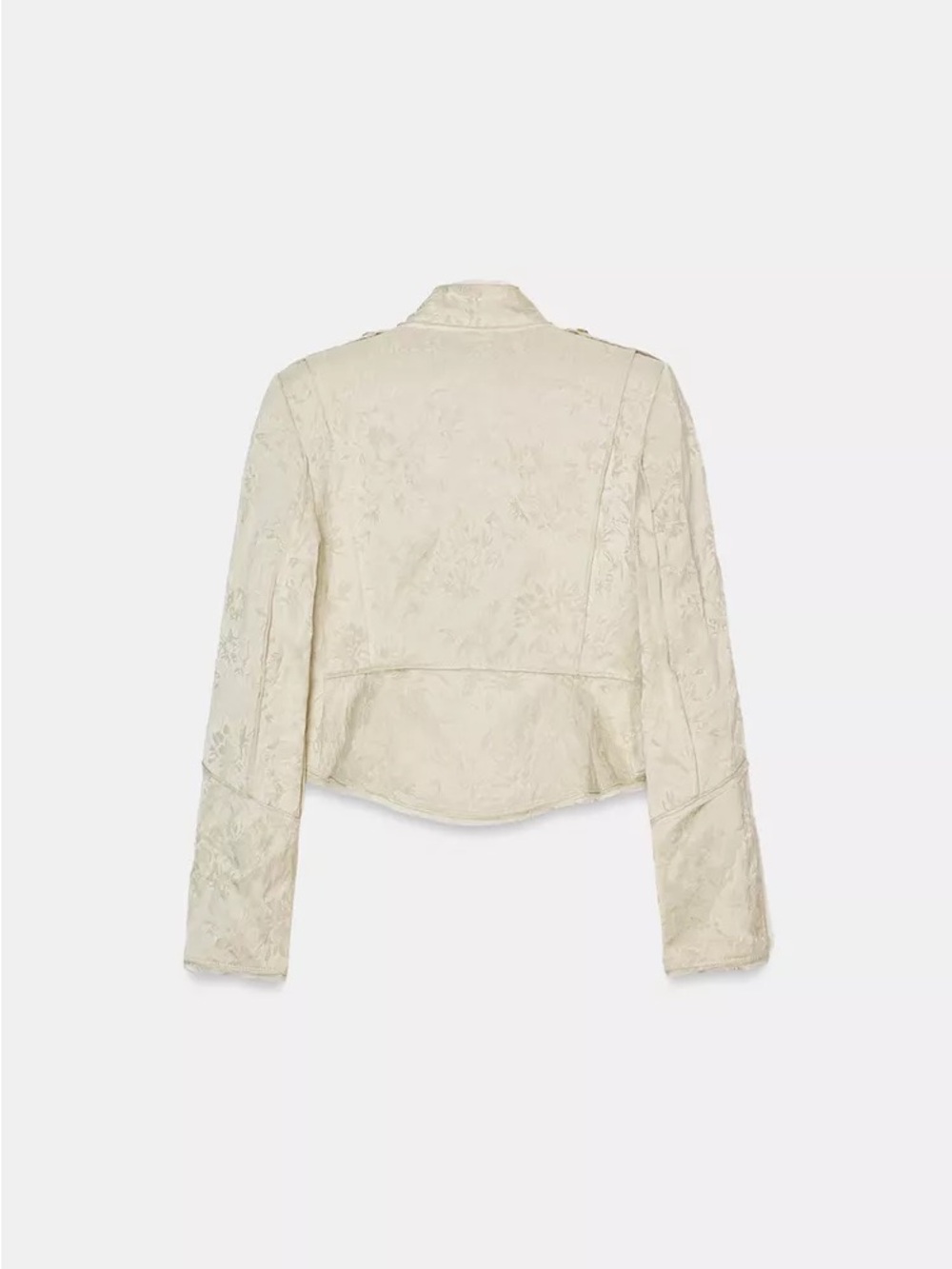 Ivory Military-Style Embroidered Jacket - Picture 3 of 11